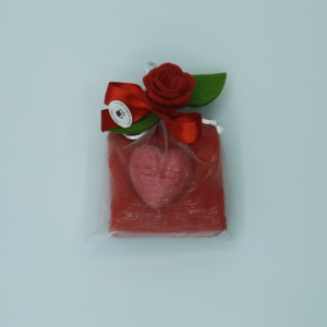 sacchetto toule lavette sapone cuore